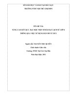 SKKN Nâng Cao Kết Quả  Dạy Học Một Số Bài Dạy Lịch Sử Lớp 8 Thông Qua Việc Sử Dụng Bản Đồ Tư Duy