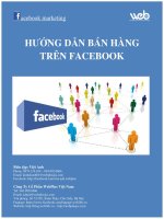 HƯỚNG DẪN BÁN  HÀNG TRÊN FACEBOOK