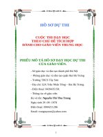 bài dự thi dạy học theo chủ đề tích hợp truyền thống tây sơn – 60 năm một chặng đường