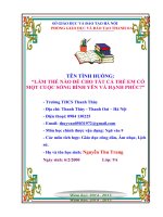 vận dụng kién thức liên môn gdcd âm nhạc lịch sử giải quyết tình huống làm thê snào để cho tất cả trẻ em có một cuộc sống bình yên hạnh phúc