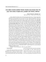 CÁC BIẾN CHỨNG NHIỄM TRÙNG TRONG GIAI ĐOẠN HÓA TRỊ LIỆU TẤN CÔNG Ở BỆNH NHI LƠXÊMI CẤP DÒNG LYMPHO