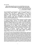 Điều trị lâm sàng tối ưu cho trẻ em với chế độ ăn sinh ceton: Khuyến cáo của nhóm nghiên cứu chế độ ăn sinh ceton quốc tế