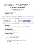 Đề cương chi tiết môn học Chính trị học đại cương (Học viện Ngoại giao Việt Nam)