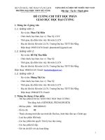 Đề cương chi tiết môn học Giáo dục đại cương (Đại học thể dục thể thao Đà Nẵng)