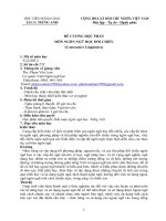 Đề cương chi tiết môn học Ngôn ngữ học đối chiếu (Học viện Ngoại giao Việt Nam)