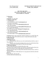 Đề cương chi tiết môn học Tiếng anh cơ sở III: Viết III (Học viện Ngoại giao Việt Nam)