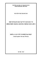 Khoá luận tốt nghiệp một số dạng bài tập về tam giác và hình tròn trong chương trình toán lớp 5 