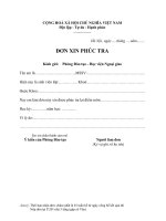 Đơn xin phúc tra (Học viện Ngoại giao Việt Nam)