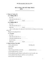 Mẫu đề cương học phần dành cho các môn lý thuyết (Đại học thể dục thể thao Đà Nẵng)