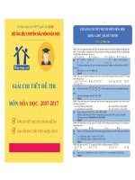 Giải chi tiết đề thi môn hóa học từ 2007 đến 2017