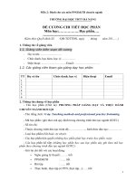 Mẫu đề cương học phần dành cho các môn thực hành (Đại học thể dục thể thao Đà Nẵng)