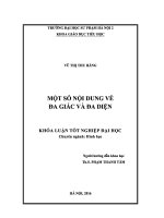 Khoá luận tốt nghiệp một số nội dung về đa giác và đa diện 