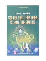 CÁC HỢP CHẤT THIÊN NHIÊN CÓ HOẠT CHẤT SINH HỌC