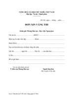 Đơn xin vắng thi (Học viện Ngoại giao Việt Nam)