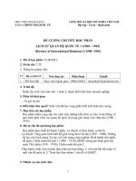 Đề cương chi tiết môn học Lịch sử quan hệ quốc tế cận hiện đại (Học viện Ngoại giao Việt Nam)