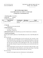 Đề cương chi tiết môn học Luật hiến pháp các nước và Việt Nam (Học viện Ngoại giao Việt Nam)