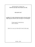 Luận án tiến sĩ Nghiên cứu một số phương pháp làm giàu hóa học quặng apatit Lào Cai loại 2 và ứng dụng (TT)