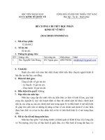 Đề cương chi tiết môn học Kinh tế vĩ mô I (Học viện Ngoại giao Việt Nam)