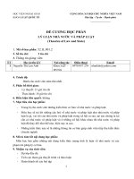 Đề cương chi tiết môn học Lý luận chung về nhà nước và pháp luật (Học viện Ngoại giao Việt Nam)