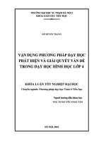 Khoá luận tốt nghiệp vận dụng phương pháp dạy học phát hiện và giải quyết vấn đề trong dạy học hình học lớp 4 