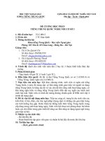 Đề cương chi tiết môn học Tiếng trung nghe nói cơ sở III (Học viện Ngoại giao Việt Nam)