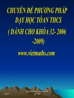 CHUYÊN ĐỀ PHƯƠNG PHÁP DẠY HỌC TOÁN THCS