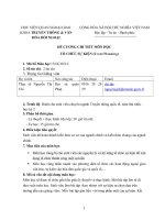 Đề cương chi tiết môn học Tổ chức sự kiện (Học viện Ngoại giao Việt Nam)