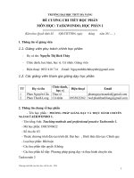 Đề cương chi tiết học phần Taekwondo chuyên sâu 1 (Đại học thể dục thể thao Đà Nẵng)