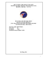 Đề cương chi tiết học phần Thể dục chuyên sâu 1 (Đại học thể dục thể thao Đà Nẵng)