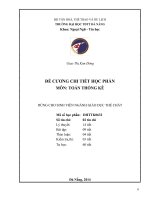 Đề cương chi tiết học phần Toán thống kê (Đại học thể dục thể thao Đà Nẵng)