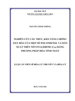 Nghiên cứu cấu trúc, khả năng chống oxy hóa của một số polyphenol và dẫn xuất trên nền fullerene (c60) bằng phương pháp hóa tính toán 