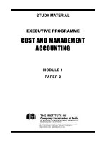 COST AND MANAGEMENT ACCOUNTING MODULE i PAPER 2