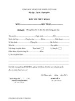 Đơn xin phúc khảo (Đại học thể dục thể thao Đà Nẵng)