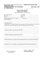 Báo cáo thu hoạch kiến tập (Đại học thể dục thể thao Đà Nẵng)