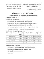 Đề cương chi tiết học phần Quần vợt chuyên sâu 1 (Đại học thể dục thể thao Đà Nẵng)