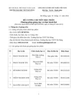 Đề cương chi tiết học phần Phương pháp giảng dạy và thực hành Bơi (Đại học thể dục thể thao Đà Nẵng)