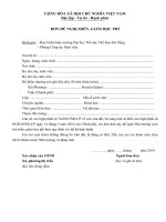 Đơn xin miễn giảm học phí (Đại học thể dục thể thao Đà Nẵng)