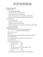 Đề cương chi tiết học phần Lý luận và phương pháp GDTC (Đại học thể dục thể thao Đà Nẵng)