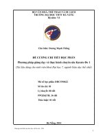 Đề cương chi tiết học phần Karate chuyên sâu 1 (Đại học thể dục thể thao Đà Nẵng)