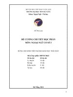 Đề cương chi tiết học phần Anh văn 3 (Đại học thể dục thể thao Đà Nẵng)