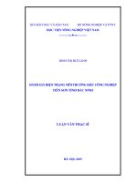 đánh giá hiện trạng môi trường khu công nghiệp tiên sơn tỉnh bắc ninh 