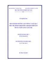 một số bệnh thường gặp ở móng và kết quả điều trị, kinh nghiệm điều trị bệnh trên đàn bò sữa nuôi tại ba vì, hà nội 