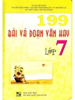 199 bài và đoạn văn hay lớp 7 phần 1 