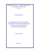 xác định độ già thu hái và ảnh hưởng của một số kỹ thuật sơ chế tới chất lượng cải bắp sa pa trái vụ bảo quản tại nơi sản xuất và nơi tiêu thụ 