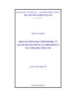 khảo sát một số đặc tính sinh học và giải mã gen đặc trưng của virus dịch tả vịt cường độc chủng 7  69 