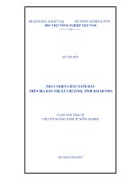 phát triển chăn nuôi rắn trên địa bàn thị xã chí linh, tỉnh hải dương 