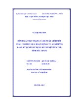 đánh giá thực trạng và đề xuất giải pháp nâng cao hiệu quả hoạt động của văn phòng đăng ký quyền sử dụng đất huyện yên thế, tỉnh bắc giang 