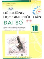 Bồi dưỡng học sinh giỏi đại số 10 (tập 2) phần 1 