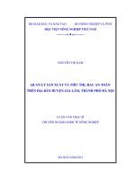 quản lý sản xuất và tiêu thụ rau an toàn trên địa bàn huyện gia lâm, thành phố hà nội 