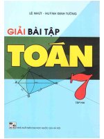 Giải bài tập toán 7 (tập 2) phần 1 